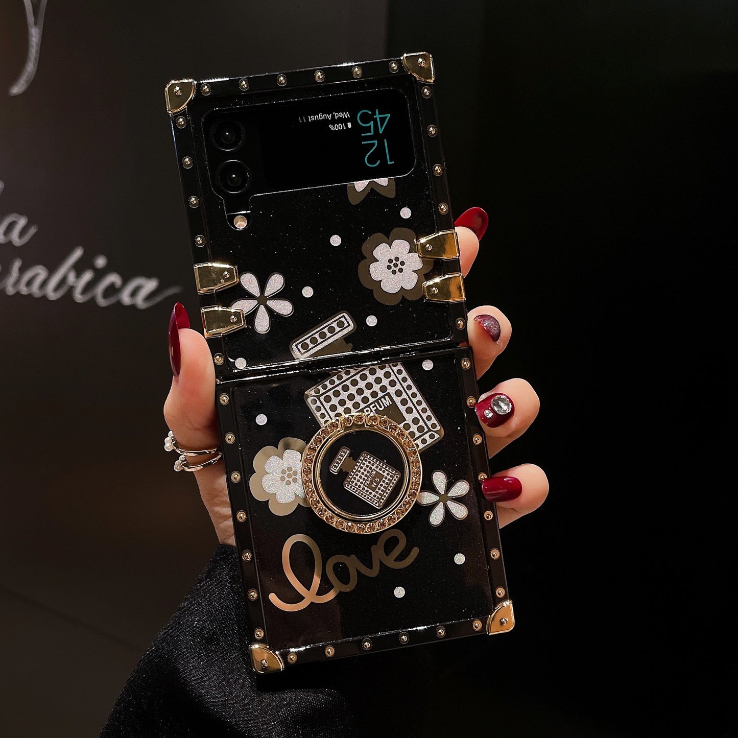 Samsung Flip Luxury Perfume Bottle Stand Foldable Anti-Drop Goddess Case (Exclusive)