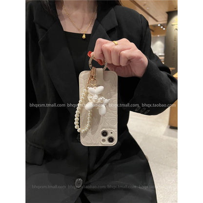 Apple Iphone series Camellia Puppy Pendant Suitable case (Exclusive)