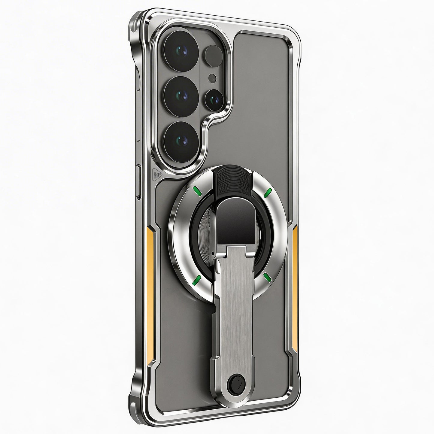 Apple Iphone & Samsung ultra rotating stand with film, metal frame, magnetic stand, protective case (Exclusive)