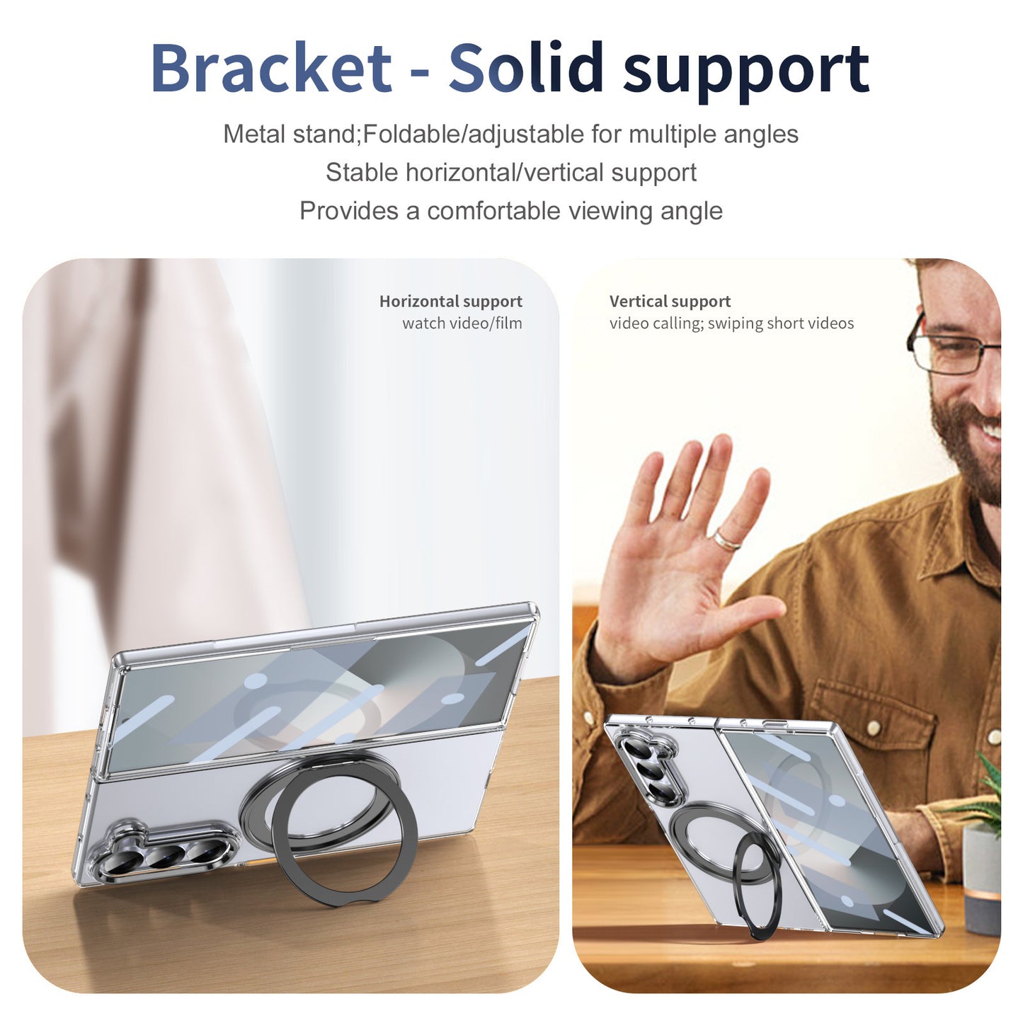 Samsung  Fold series Magnetic Rotating Stand Wireless Charging  Case and Film Integrated Protective Case (Exclusive)