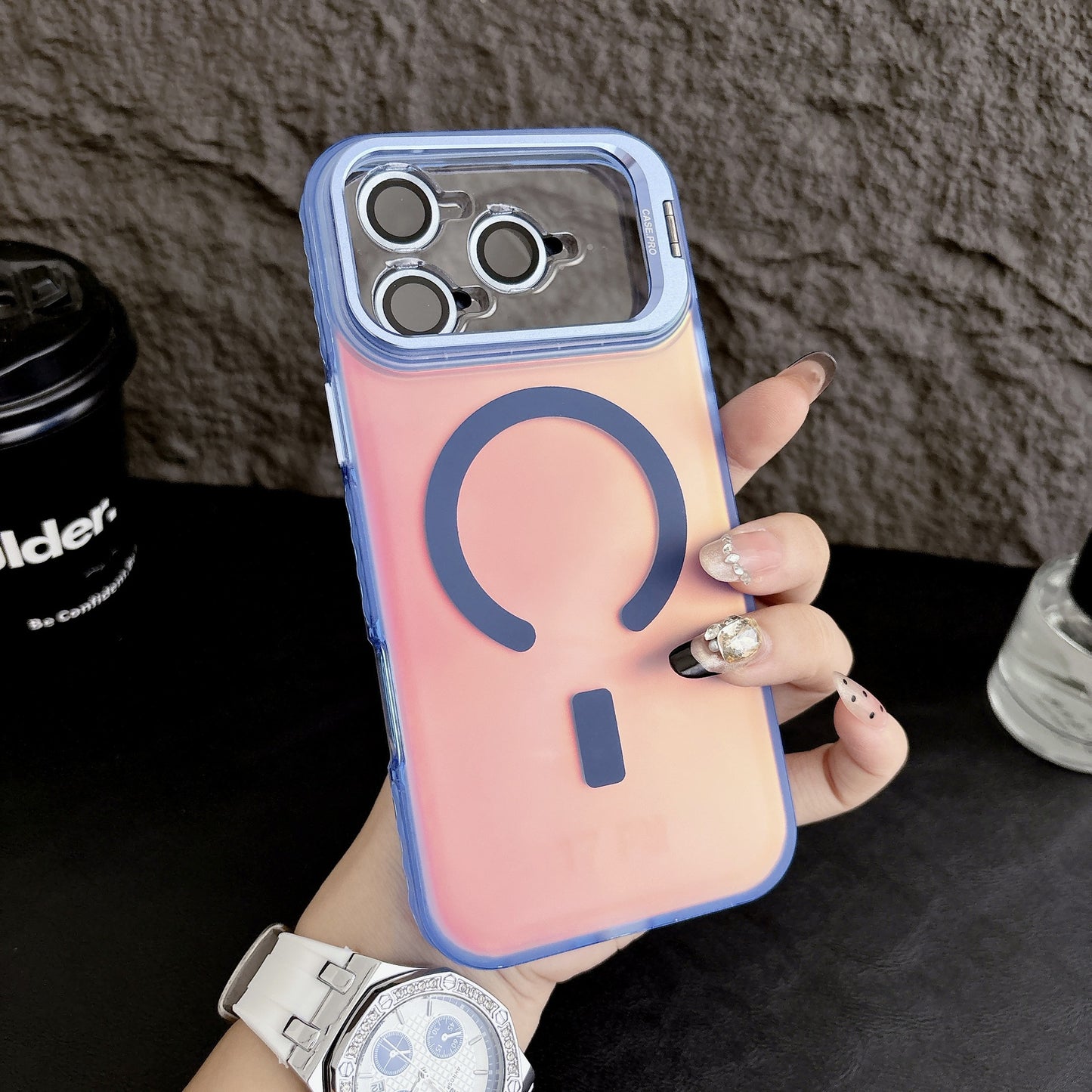 Apple Iphone series Imd Magnetic Lens Holder Anti-Fall Lens Film Case (Exclusive)