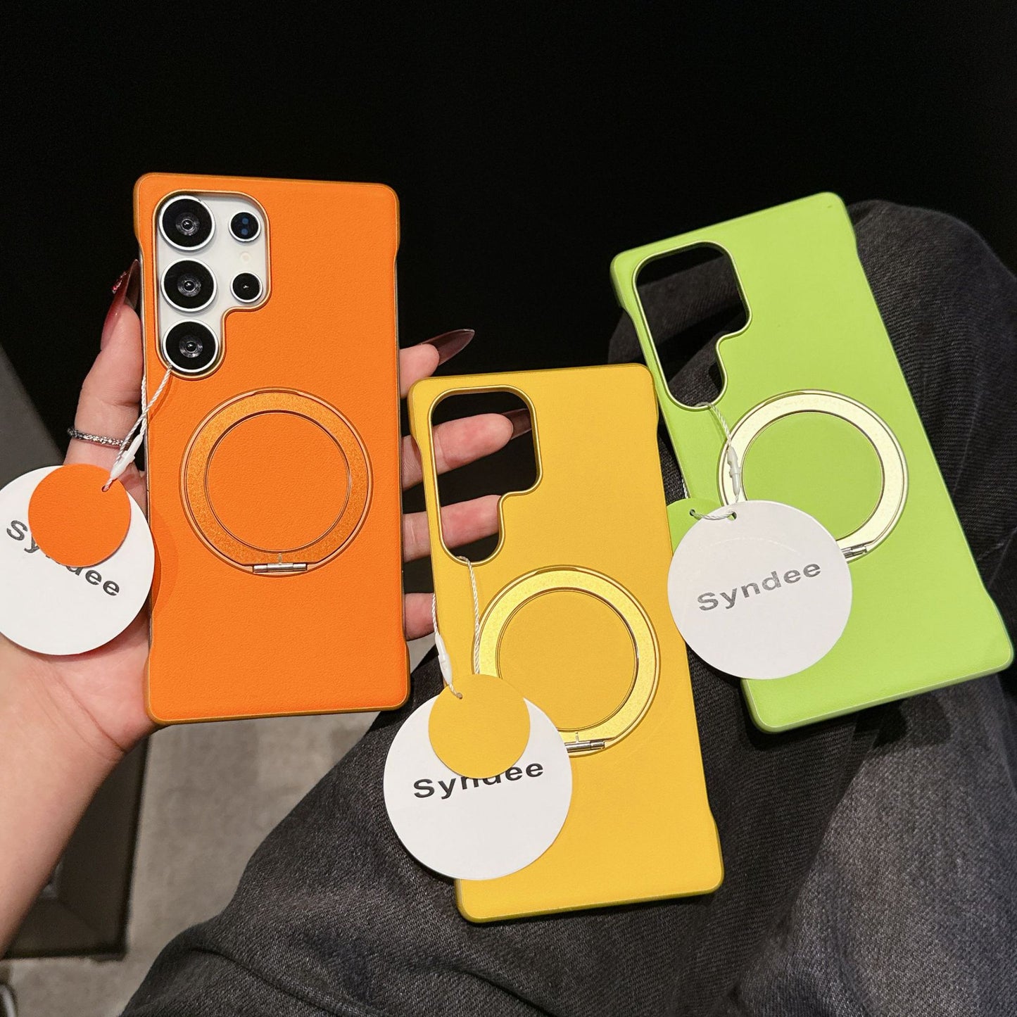 Samsung Ultra Series Plain Leather Cover with Stand with Vibrant Colors  (Exclusive)