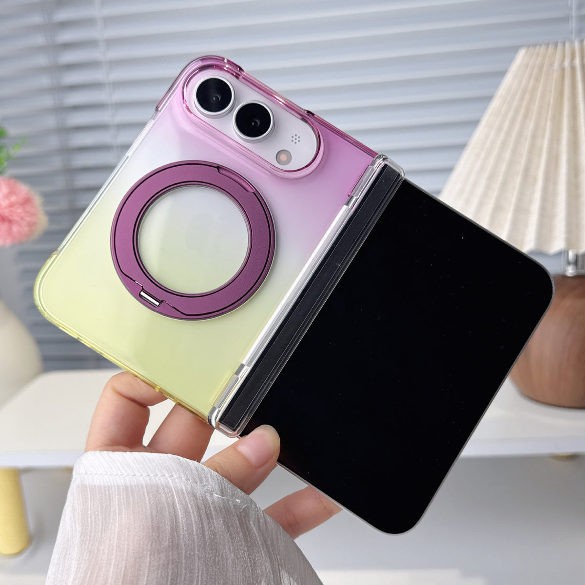 Apple iPhone Ultra fold phone case, gradient magnetic stand case (Exclusive)