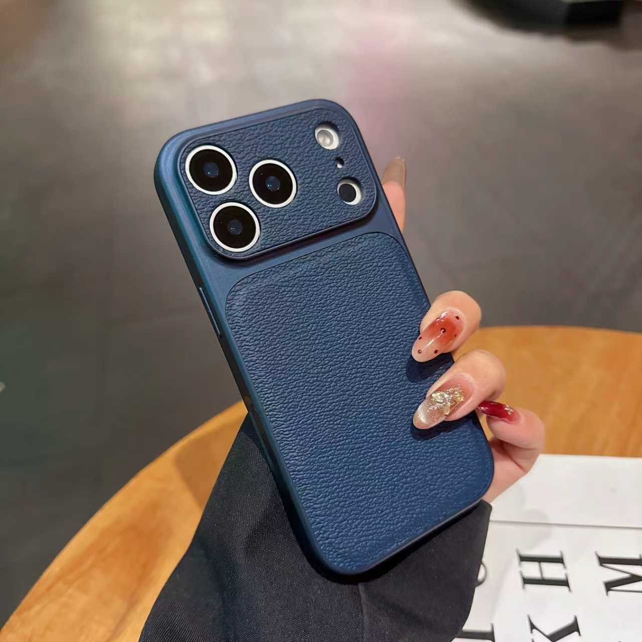 Apple Iphone Intantly Transforms Into Large View Business Style Lychee Textured Phone Case  (Exclusive)