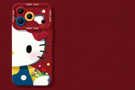 Apple Iphone New Year Big Face Cat Case Soft High Value Phone Case