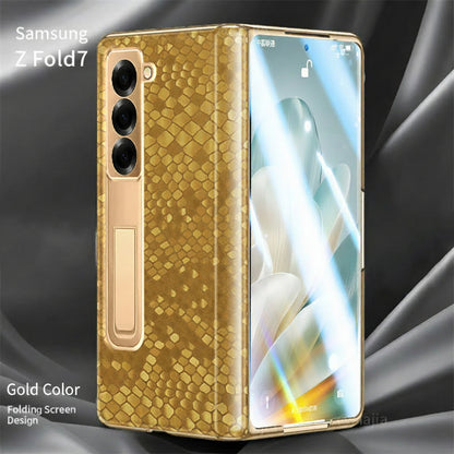 Samsung Fold series Electroplated Snake Pattern Case (Exclusive)