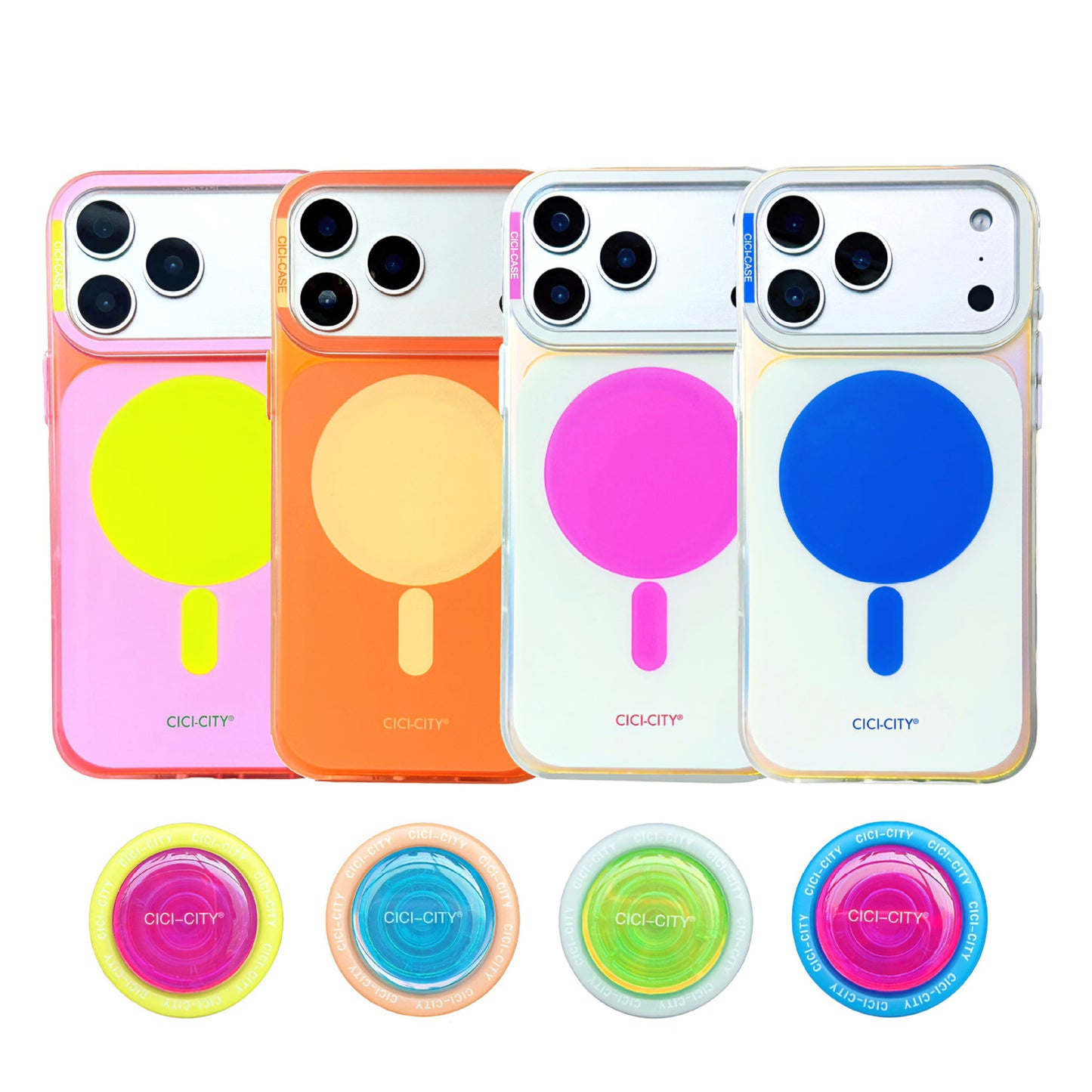 Apple Iphone Macaron High-End Laser Pure Magnetic Suction Holder Case (Exclusive)