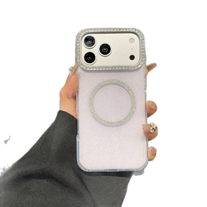 Apple Iphone Glitter Back Cover Magnetic suction Case  (Exclusive)