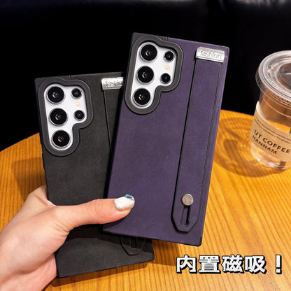 Samsung Ultra series Business Retro Suede Leather Wristband Stand Phone Case (Exclusive)