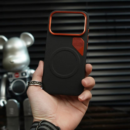 Apple Iphone Gold Armor Magnetic Cooling High-End Plain Leather Case (Exclusive)