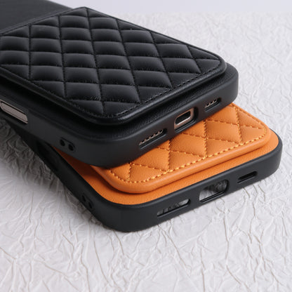 Apple Iphone Lambskin Pu Leather Diamond-Patterned Card Holder Case (Exclusive)
