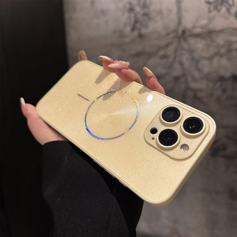 Apple Iphone Ice Crystal Glitter Fine Circle Cover  (Exclusive)