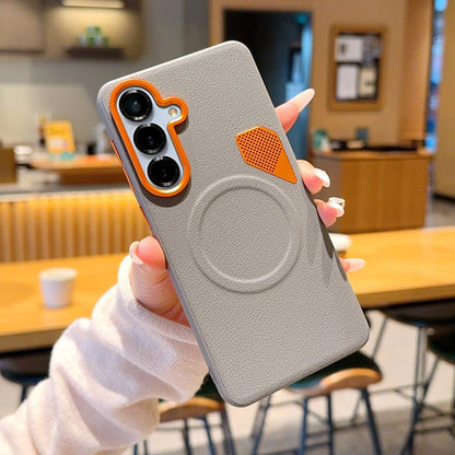 Samsung Ultra series Heat Dissipation and Breathability, Light Luxury Plain Leather Case (Exclusive)