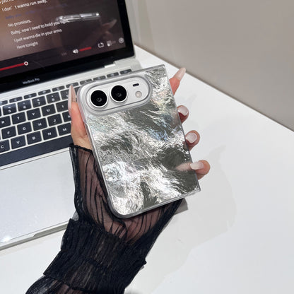 Apple Iphone Ultra IMD shell glacier texture mirror, foldable screen Case (Exclusive)