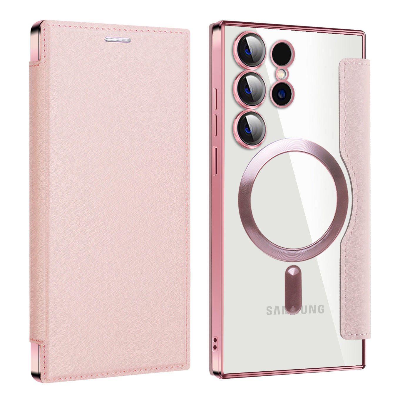 Samsung Ultra series Electroplated Gold Shield Magnetic Case (Exclsuive)