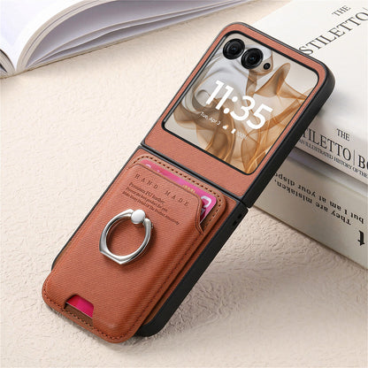 Samsung Z Flip Leather texture Pocket Case (Exclusive)