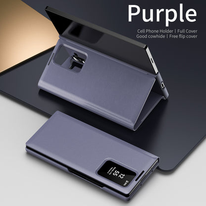 Samsung Fold Series Smart Window Card, Business Leather Case, Flip Cover, Anti-Fall Case (Exclusive)
