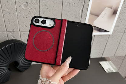 Apple Iphone Ultra series central spring, fine coil, crazy horse pattern case (Exclusive)