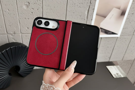 Apple Iphone Ultra series central spring, fine coil, crazy horse pattern case (Exclusive)