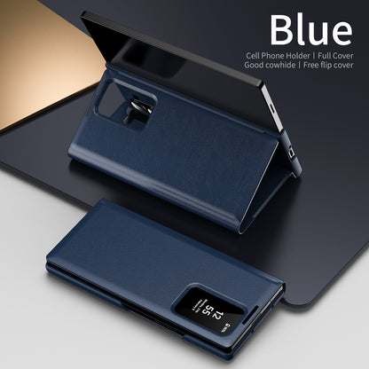 Samsung Fold Series Smart Window Card, Business Leather Case, Flip Cover, Anti-Fall Case (Exclusive)