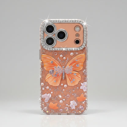 Apple Iphone Rhinestone Butterfly Glitter Lens Case (Exclusive)