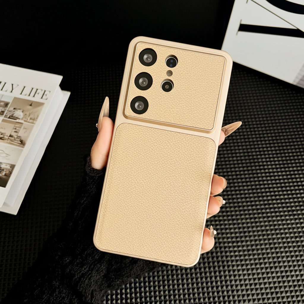 Apple Iphone series Leather Phone Case with Small V Pattern, Anti-Drop, Simple Design Case (Exclsuive)