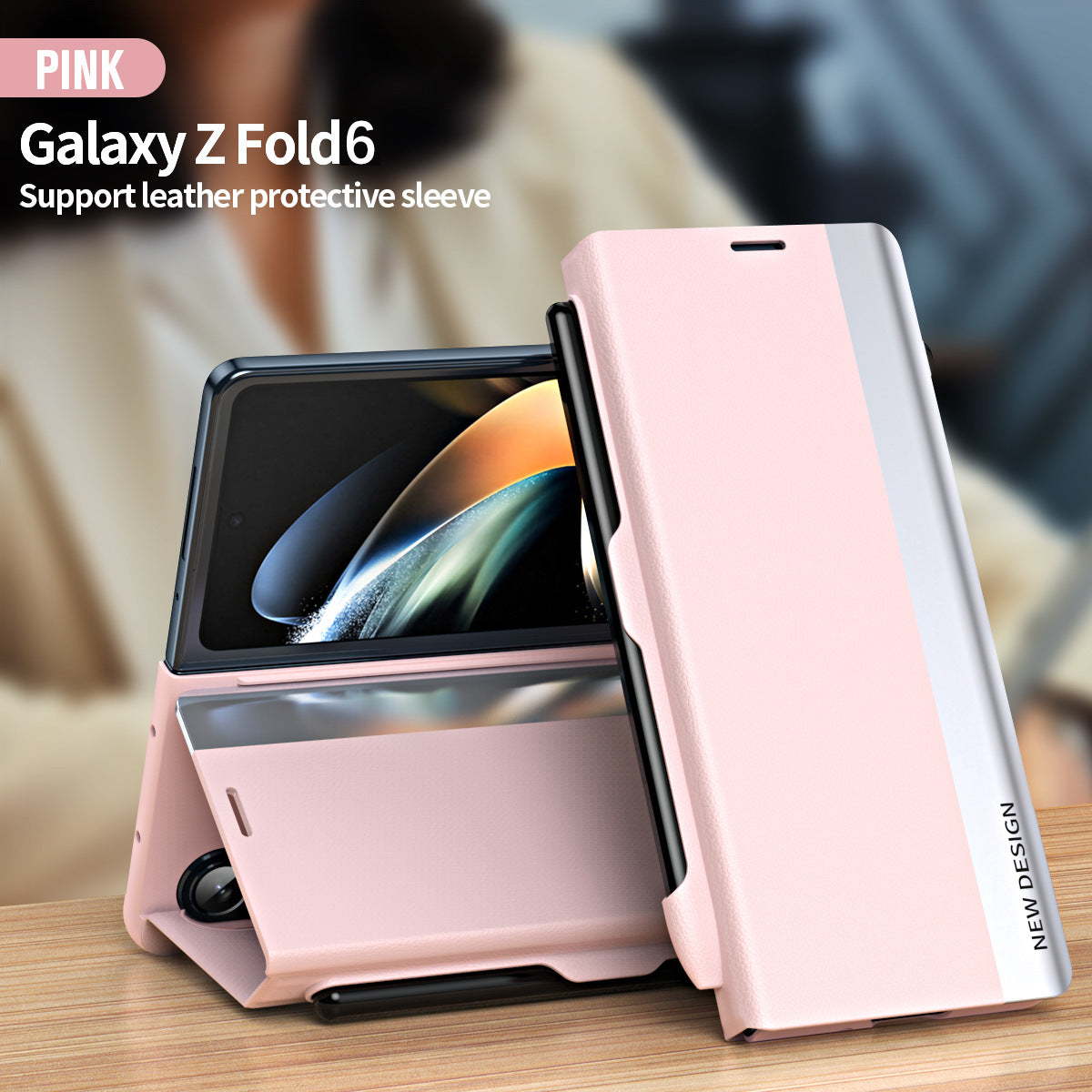 Samsung Flip-Top Magnetic Leather Case, Pen Slot, Spen Pen Case (Exclusive)