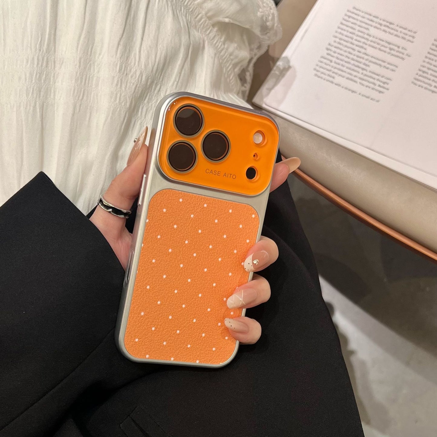 Apple Iphone Sweet and Simple Polka Dot Design for Instagram Girls Case (Exclusive)