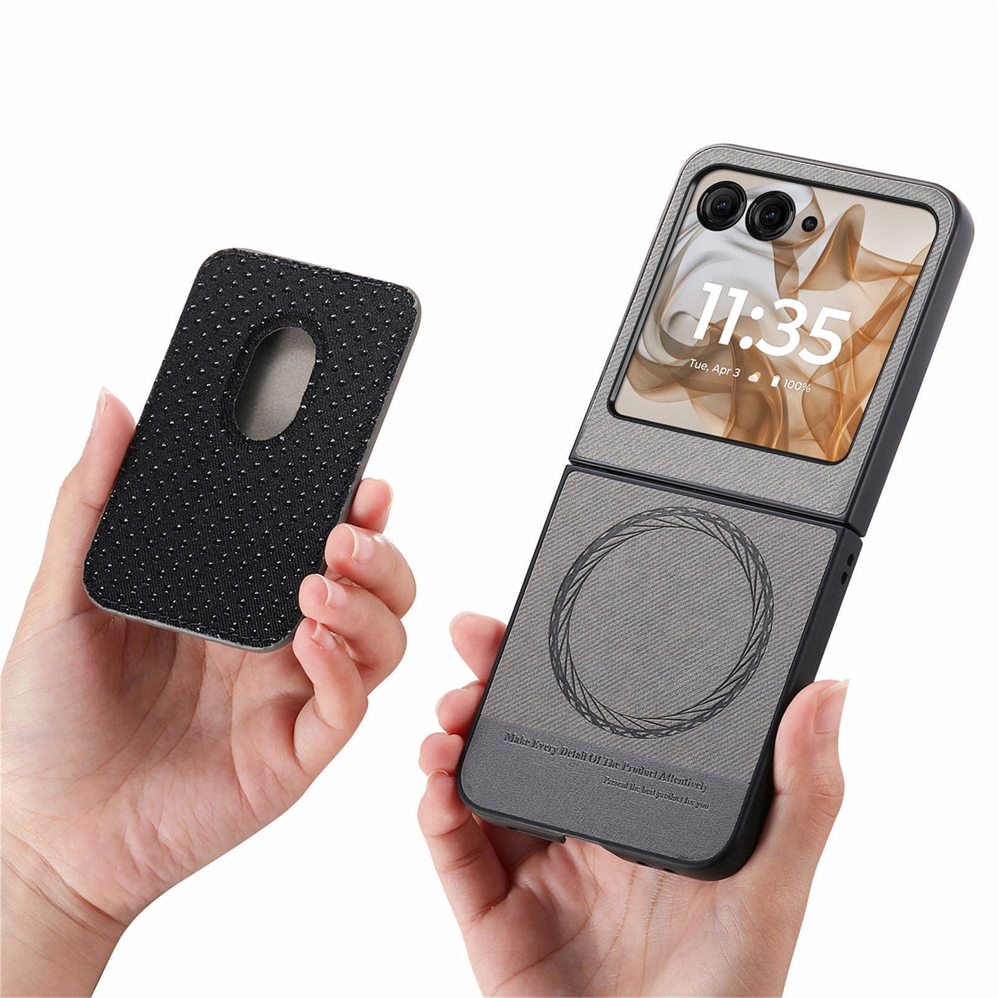 Samsung Z Flip Leather texture Pocket Case (Exclusive)