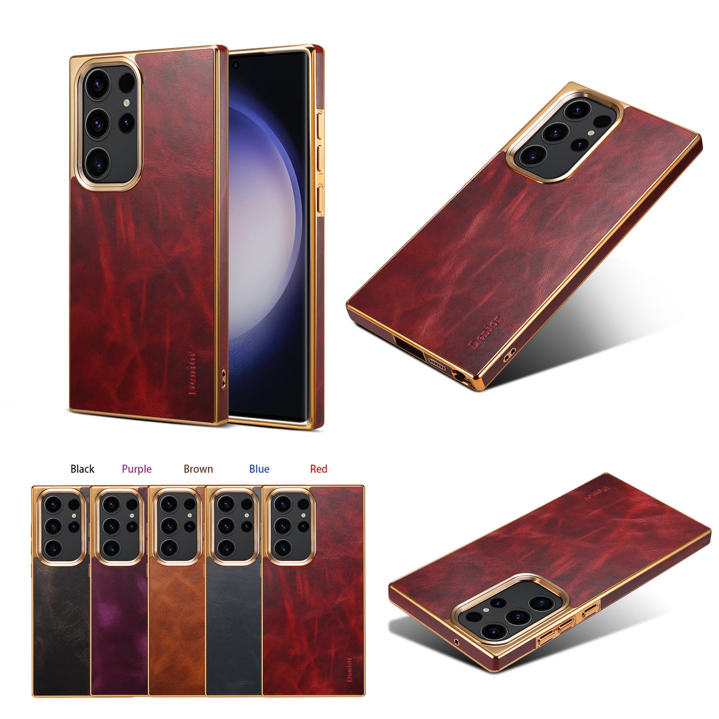 Samsung Ultra Series Hand made Denior Suitable Genuine Leather Case