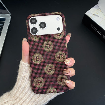 Apple Iphone Kevlar Magnetic Cover with Bitcoin Pattern  (Exclusive)