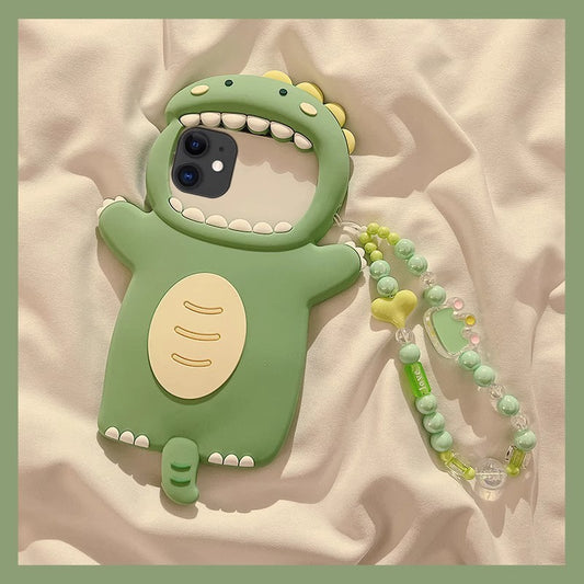 Apple Iphone Green Dinosaur Creative Phone Case (Exclusive)