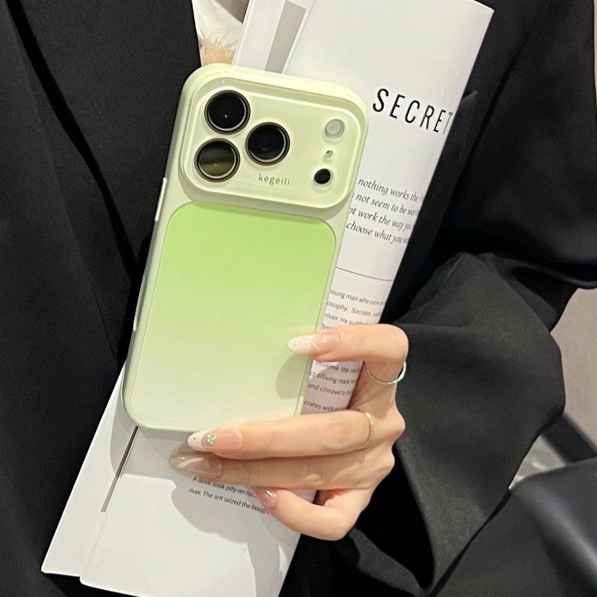 Apple Iphone Ins High-Transparency Gradient Dyeing Personalized Full Coverage, High Aesthetic Value, Light Luxury Case (Exclusive)