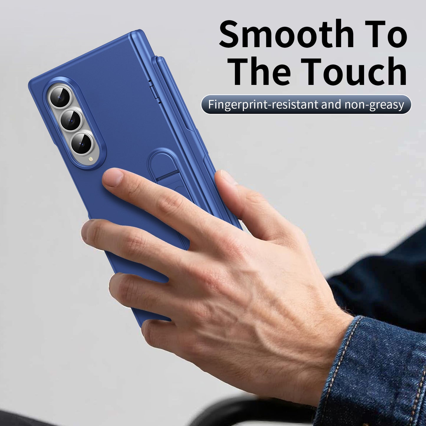 Samsung Z Fold Series Cover with Intergrated Film Solid Color  (Exclusive)