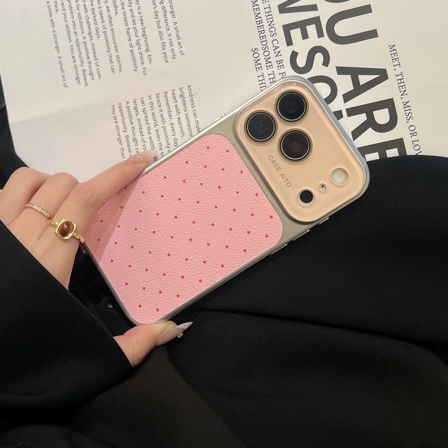 Apple Iphone Sweet and Simple Polka Dot Design for Instagram Girls Case (Exclusive)