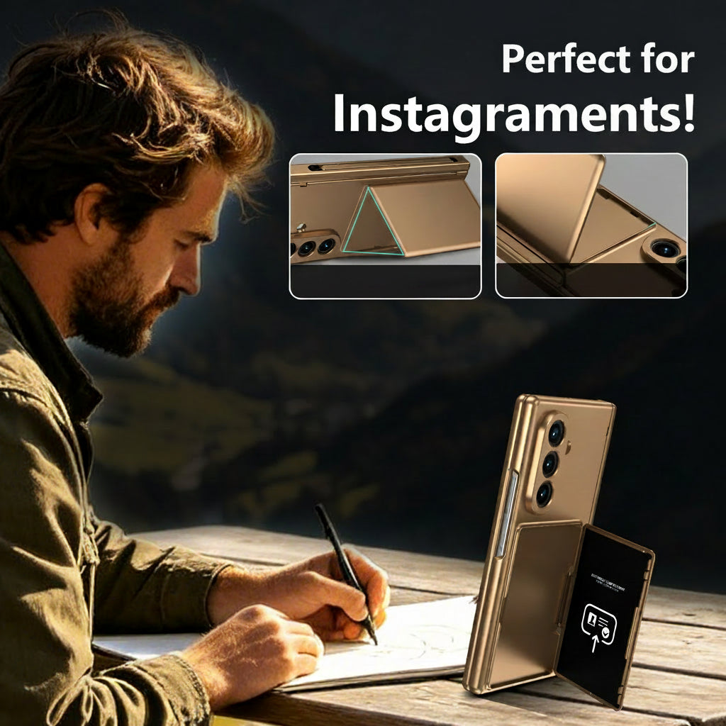 Samsung Fold series Europe and America Style Card Holder, Pen Slot, Folding Stand (Exclusive)