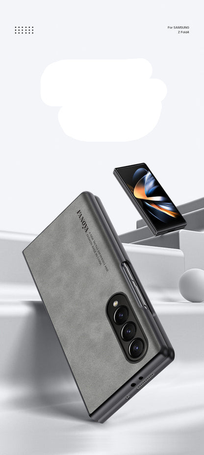 Samsung Z Fold Series Stacked Screen Sheepskin Leather Skin-Feel Protective Case (Exclusive)