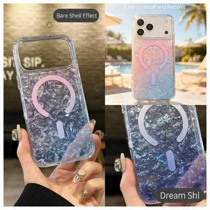 Apple Iphone Dreamy Seashell pattern magnetic phone Case (Exclusive)