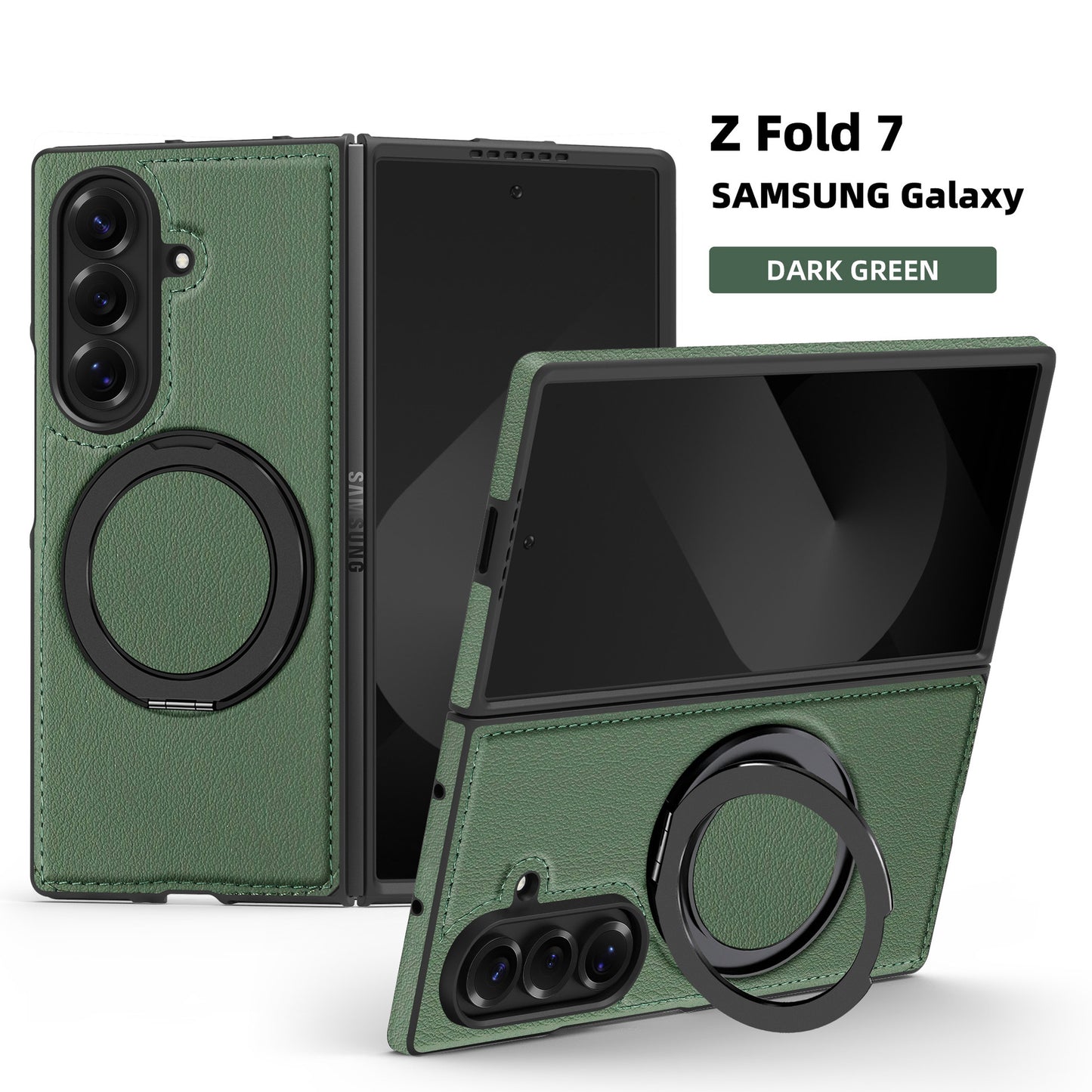 Samsung Fold & Flip Series off Stacked Mobile Phone Case Yashi Leather Texture 360 Magnetic Rotating Stand (Exclusive)