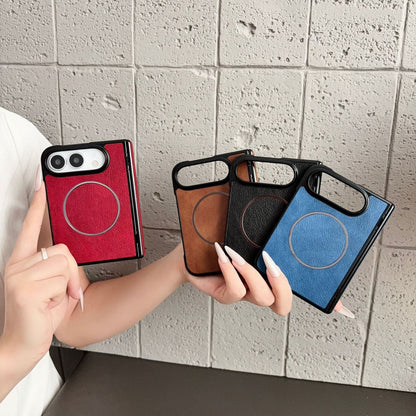 Apple Iphone Ultra series central spring, fine coil, crazy horse pattern case (Exclusive)