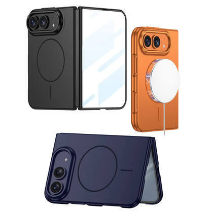 Apple Iphone Ultra fold minimalist magnetic folding features a soft, magnetic feel and built-in magnetic shockproof design case (Exclusive)