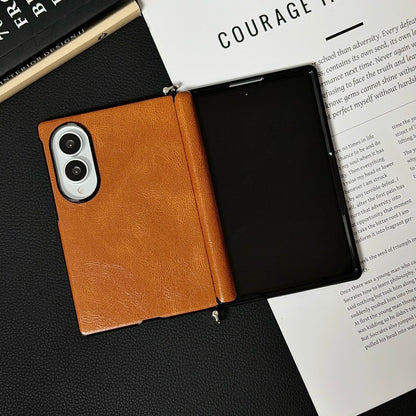 Samsung Fold series wide folding crazy horse phone case (Exclusive)