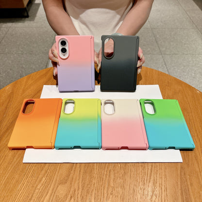 Samsung Fold wide phone magnetic closure gradient frosted case (Exclusive)