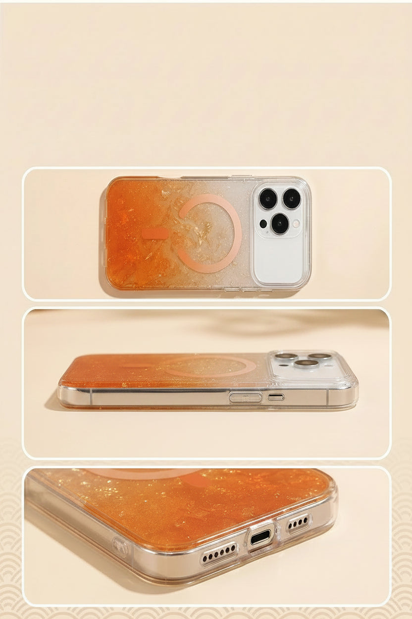 Apple Iphone Dreamy Seashell pattern magnetic phone Case (Exclusive)