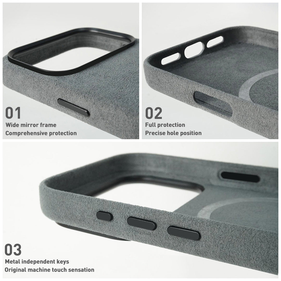Apple Iphone series Suitable Alcantara Mobile Phone Case (Exclusive)