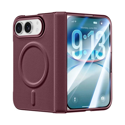 Apple Iphone Ultra Fold wide folding, magnetic vegan leather, front and back protective case, film integrated case (Exclusive)