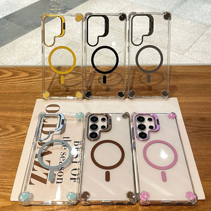Samsung Ultra Transparent Airbag Magnetic Mobile Phone Holder Anti-Fall Protective Cover (Exclusive)