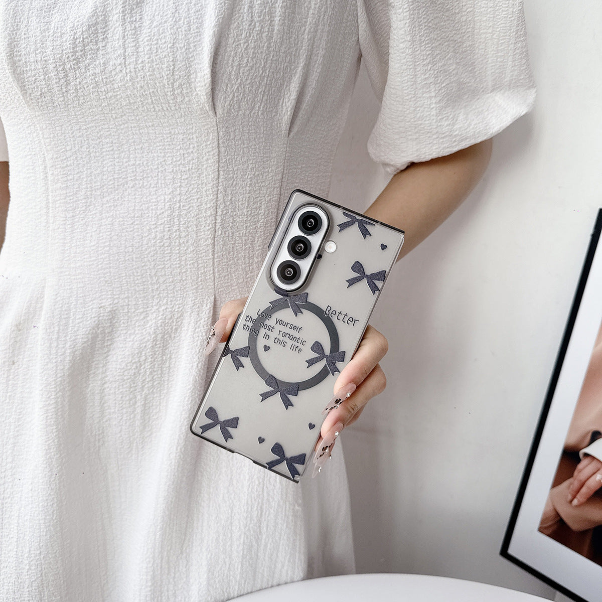 Samsung Fold Series Frosted Single shell + Bracket case (Exclusive)