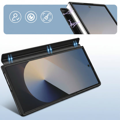 Samsung Z Fold Series Foldable Phone Case with Wrist Strap and Lens Holder, Film Protective Cover(Exclusive)