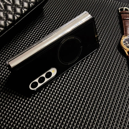 Samsung Fold series business men's retro oil-wax textured leather case (Exclusive)